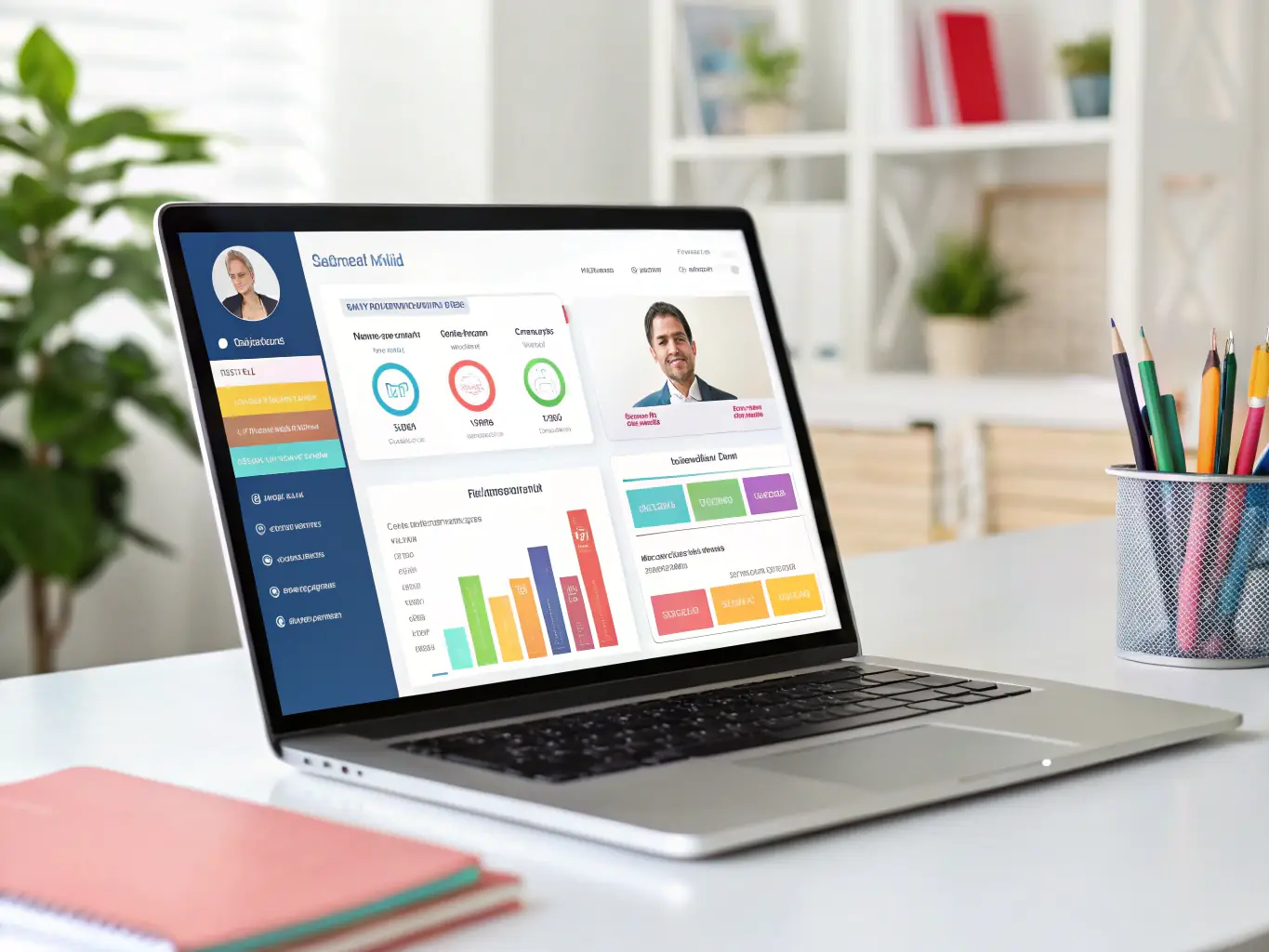 A professional AI engineer is being interviewed by a Talent Hunt Group recruiter in a modern office setting. The focus is on technical skills and experience.